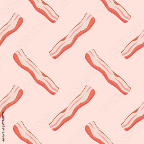 bacon seamless pattern. pork seamless vector illustration