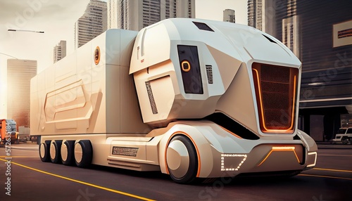Future of autonomus cargo transportation, AV cargo truck photo