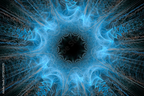 Abstract modern dynamic stylish blue decorative pattern wave banner background.