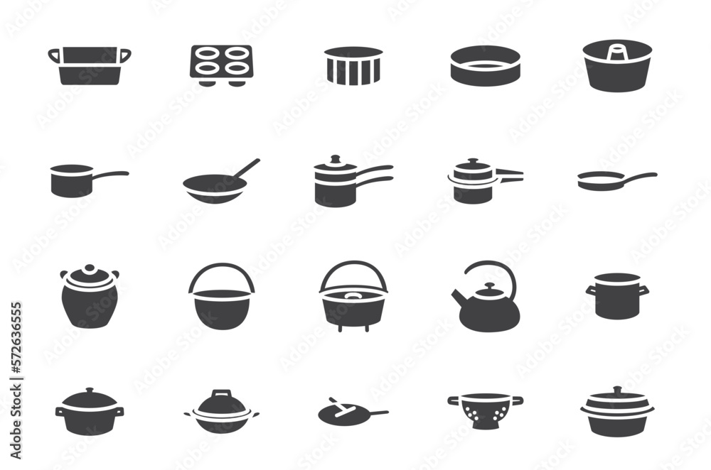 Obraz premium Set of kitchenware Icons
