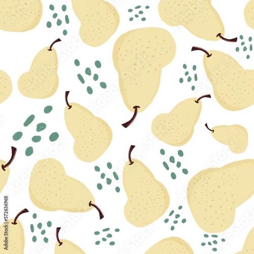 Seamless pattern pears, pattern wallpaper 
