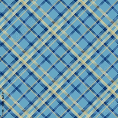 Tartan seamless pattern, blue and yellow, can be used in decorative designs. fashion clothes Bedding sets, curtains, tablecloths, notebooks