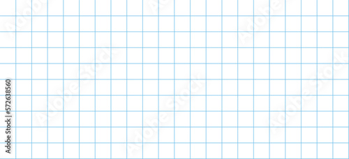 Blue graph paper grid background. Seamless pattern math paper texture. Desigh for rchitect plan, school project. Vector illustration
