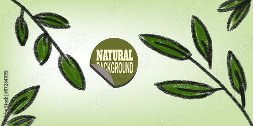 background with nature theme, leaf illustration with brush pattern, looks like painting on canvas, nice background for you.