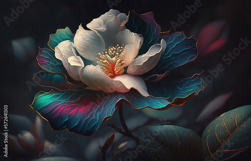 A beautiful flower not from this world. Generative AI.
