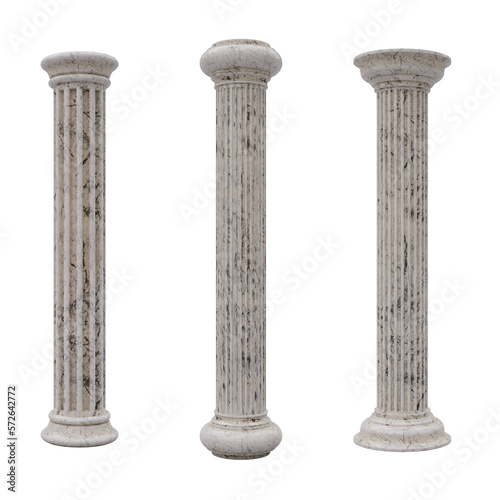 Roman Column Pillar Stone isolated