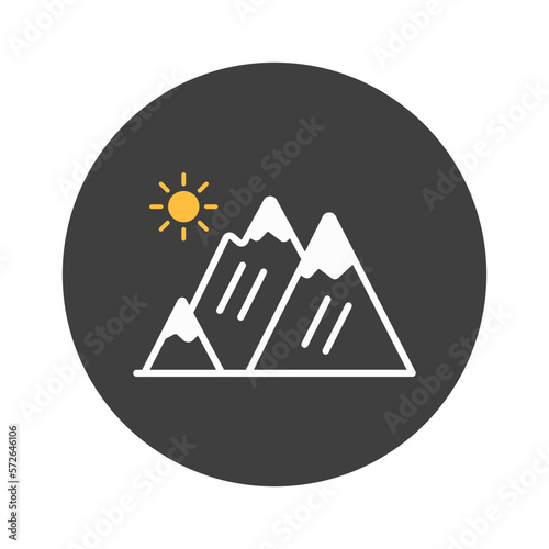 Hill station Vector Icon fully editable

