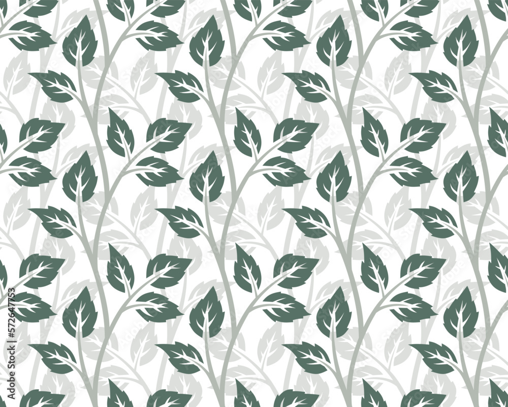 The seamless green background with rose leaves.
