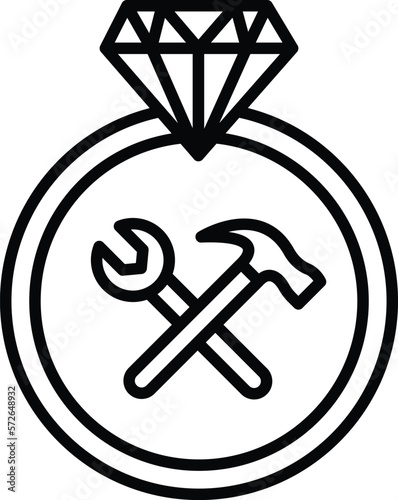 jewelry repair Vector Icon
