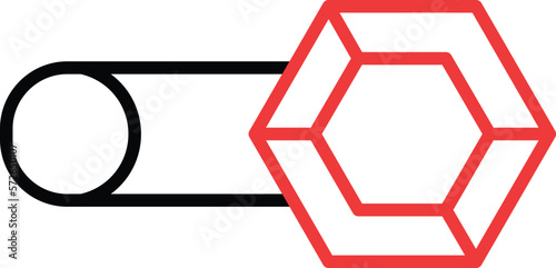 jewelry pin Vector Icon
