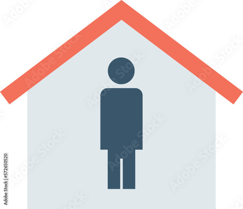 coronavirus stay home and person