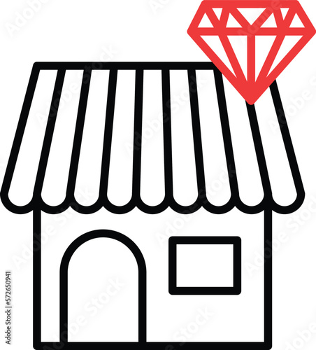 jewelry store Vector Icon
