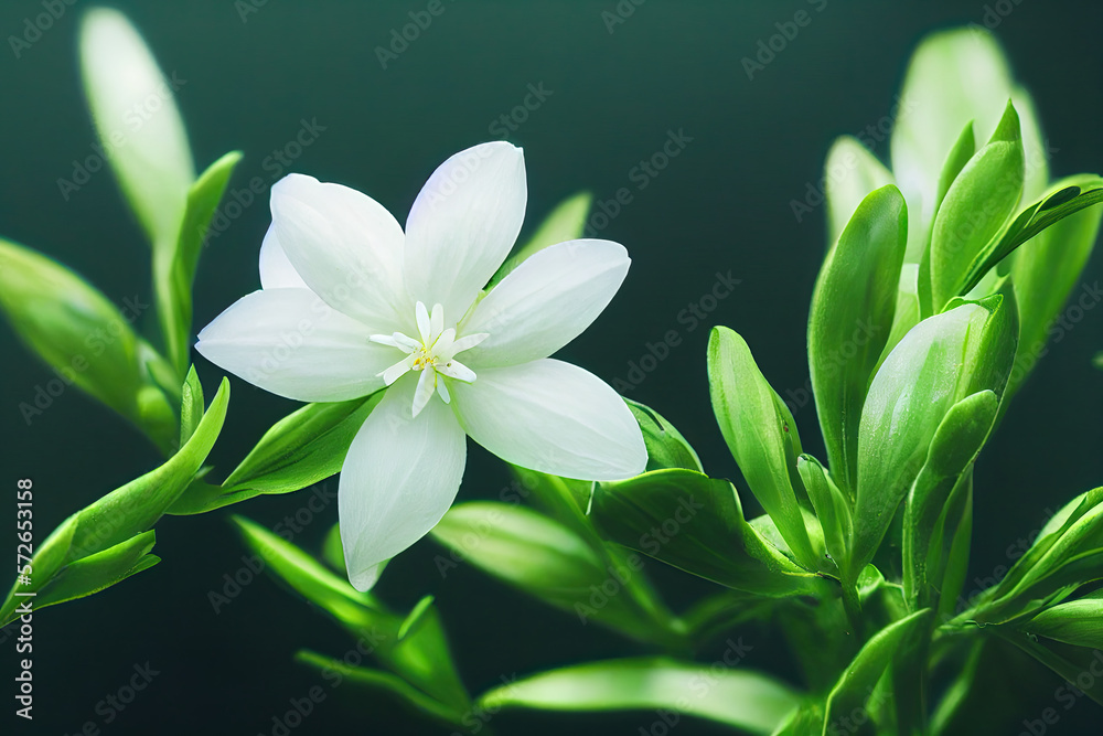 Fototapeta premium Jasmine Flowers, Illustration, Generative AI