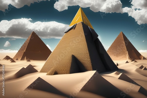 pyramids of giza - Generate AI