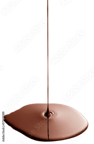 Melted chocolate dripping isolated