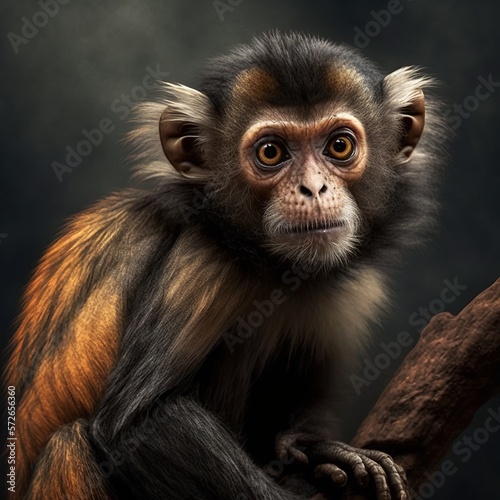 Cacajao calvus rubicundus Monkey Generative AI