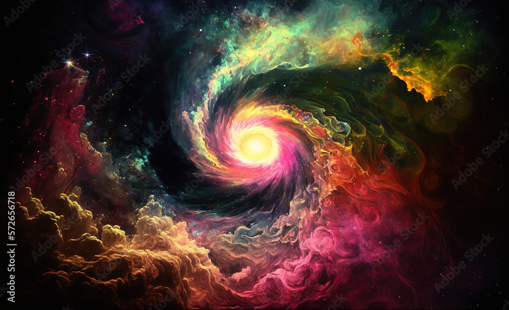 Surreal Fantasy Abstract Cosmic Space Horror Void Nightmare Background	