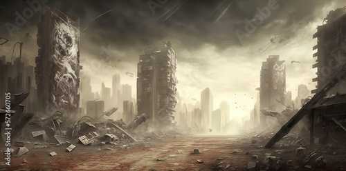 Apocalypse, ruined city 