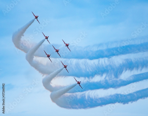 Aeroplanes flying