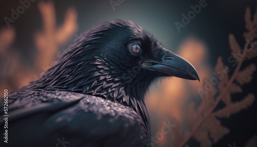 Raven's portrait. Generative AI