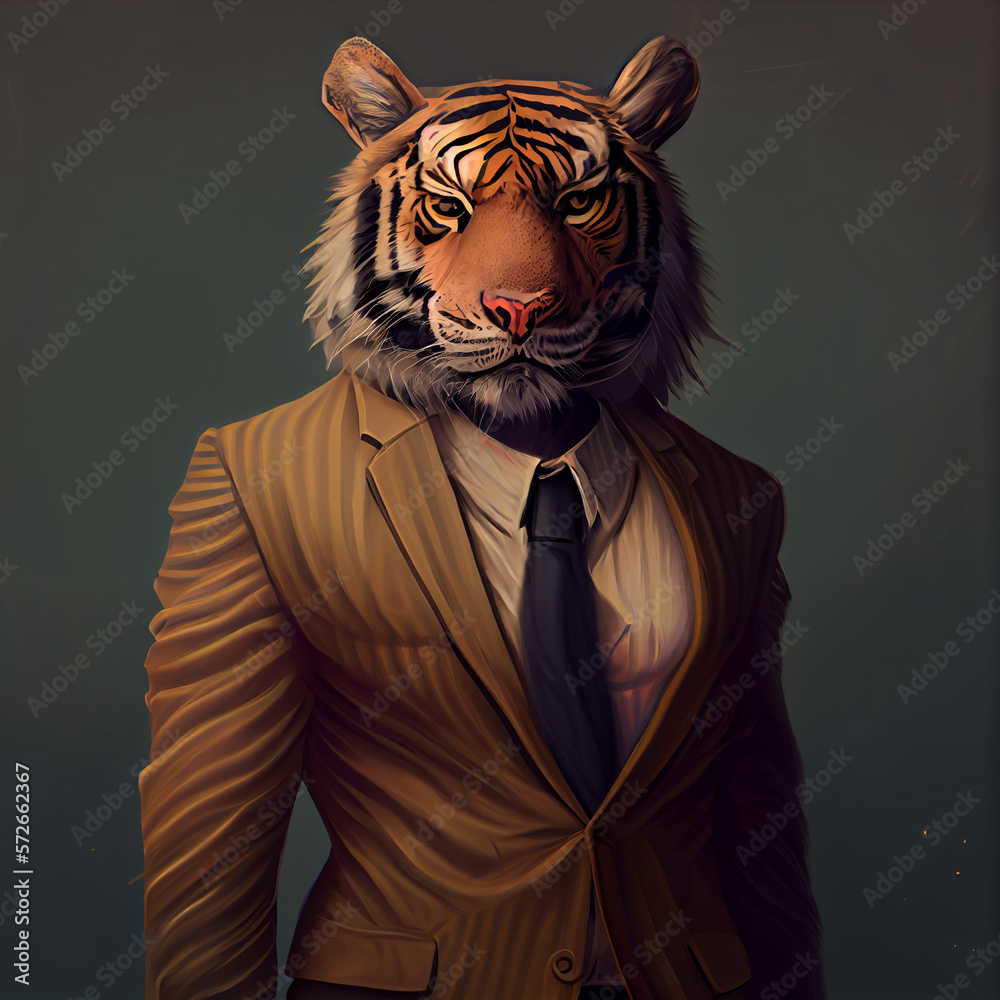 Tiger NFT Art Portrait