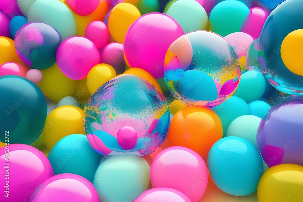 colorful balloons background - Generate AI colorful balloons background - Generate AI