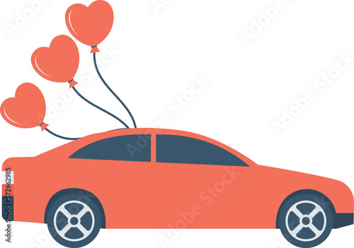 honeymoon car  and vehicle