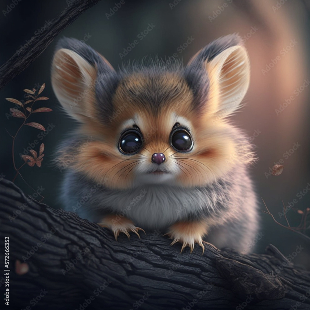 Obraz premium Cute animal baby art