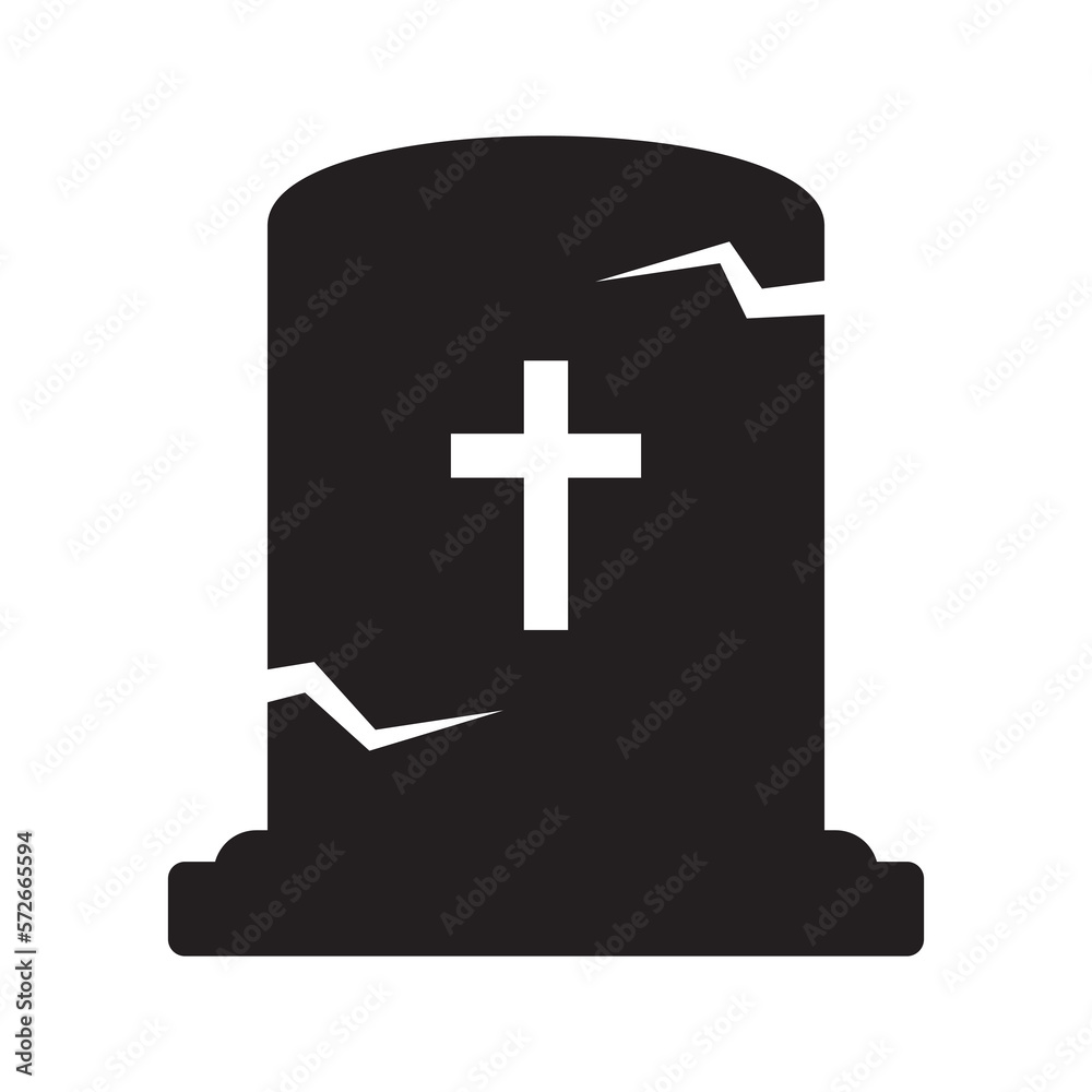 Funeral gravestone icon. Tombstone icon. Rip grave icon vector. Halloween vector illustration. Funeral gravestone icon. Tombstone icon. Rip grave icon vector. Halloween vector illustration.