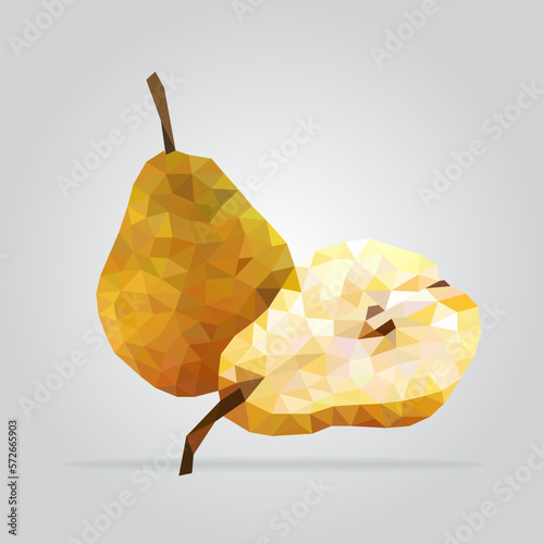 Polygonal abstract geometric low poly food eating menu restaurant fruit vegetables bevarages drink sweet hamburger fast food dessert coffee tea wine triangle pattern