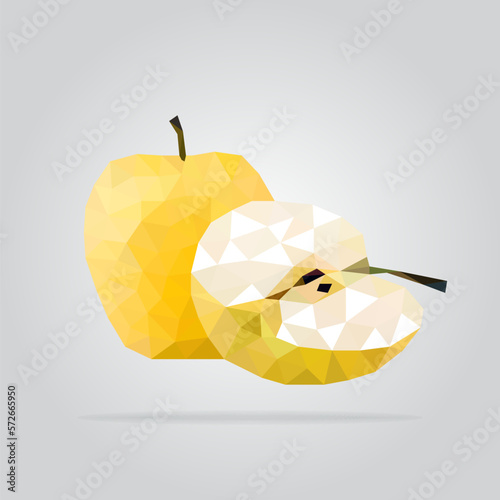 Polygonal abstract geometric low poly food eating menu restaurant fruit vegetables bevarages drink sweet hamburger fast food dessert coffee tea wine triangle pattern