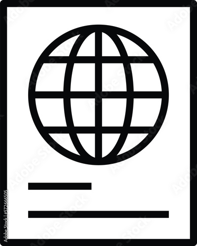 hotel service  passport and globe