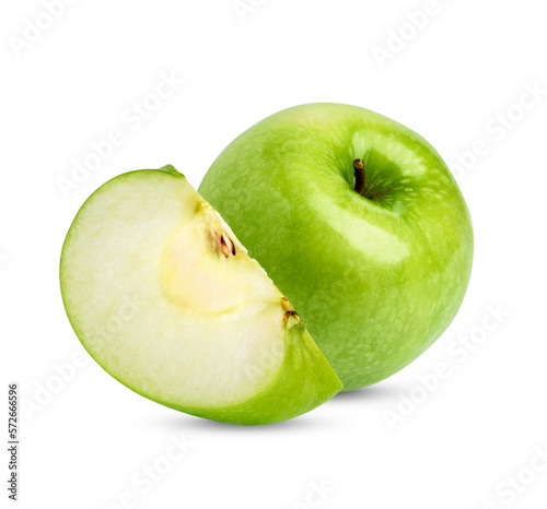 Green apple isolated on transparent background
