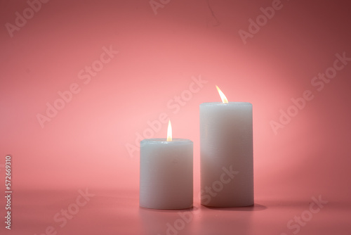 Wallpaper Mural ピンクの背景とキャンドル Torontodigital.ca