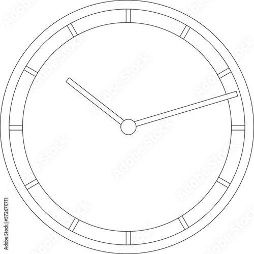 Clock icon drawing vector EPS 10