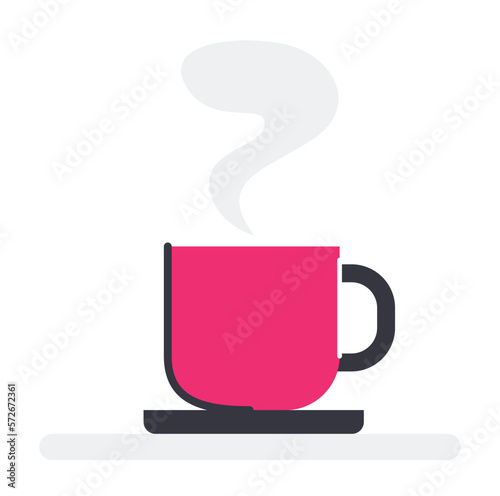 Hot Chai cup on white background for business illustration in vector can be used as a icon or in a logo