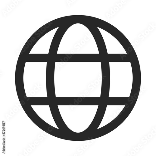 Internet symbol Go to web Icon. www icon Web click icon. Globe and arrow symbol.