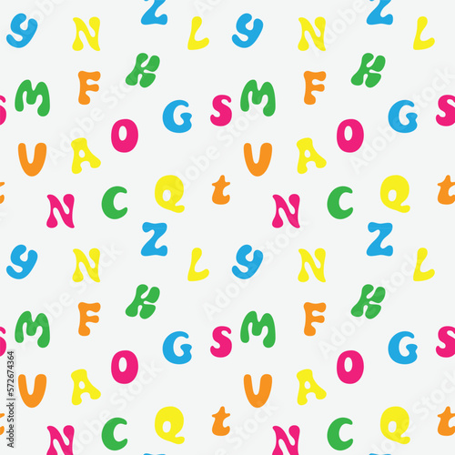 Bright background with letters.Beautiful background with multicolored letters.Template,wallpaper,pattern with letters