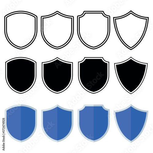 Set Of Multiple Style Shields