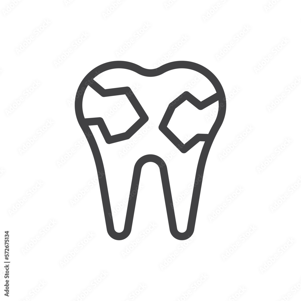 Fototapeta premium Plaque Tooth Icon - Tartar Tooth Icon