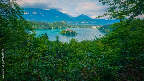 View on Lake Bled in Slovenia during summer.  © Kristof