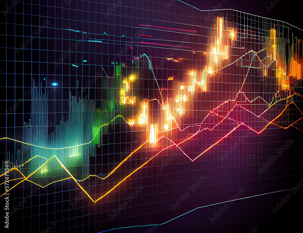 stock market graph with generative ai technology Stock Illustration ...