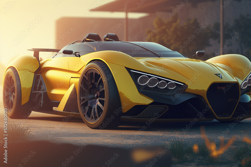 Fototapeta premium sport car wallpaper Ai Generative