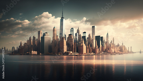 New York City skyline  Generative ai