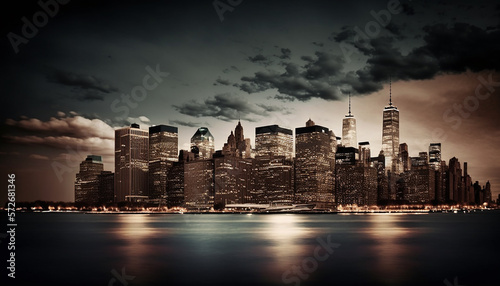New York City skyline, Generative ai © Deep Ai Generation