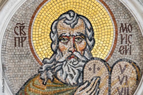 Mosaic icon of the prophet Moses