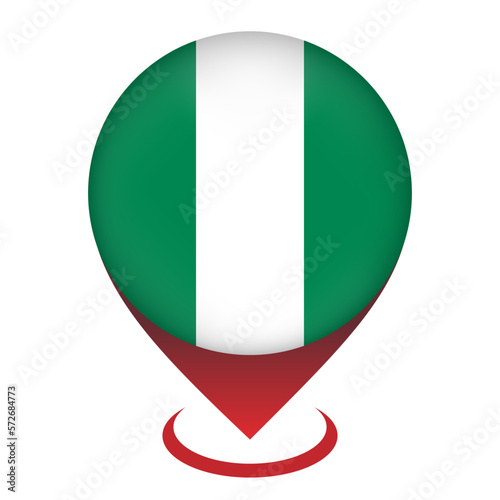 Map pointer with contry Nigeria. Nigeria flag. Vector illustration. Free Download Map pointer with contry Nigeria. Nigeria flag. Vector illustration. - GFXLoad