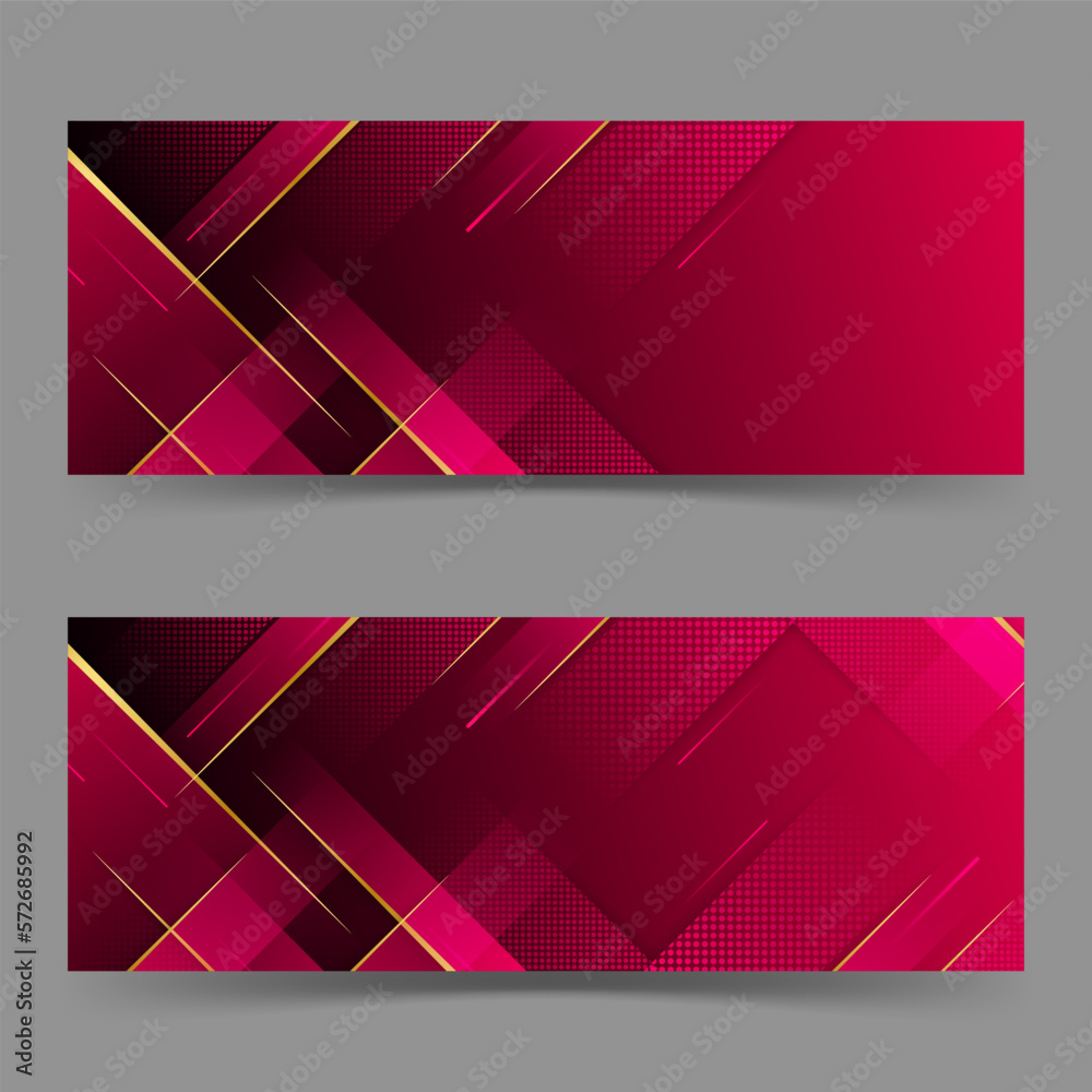 background banners. colorful, bright pink gradation, striped, elegant set collection eps 10