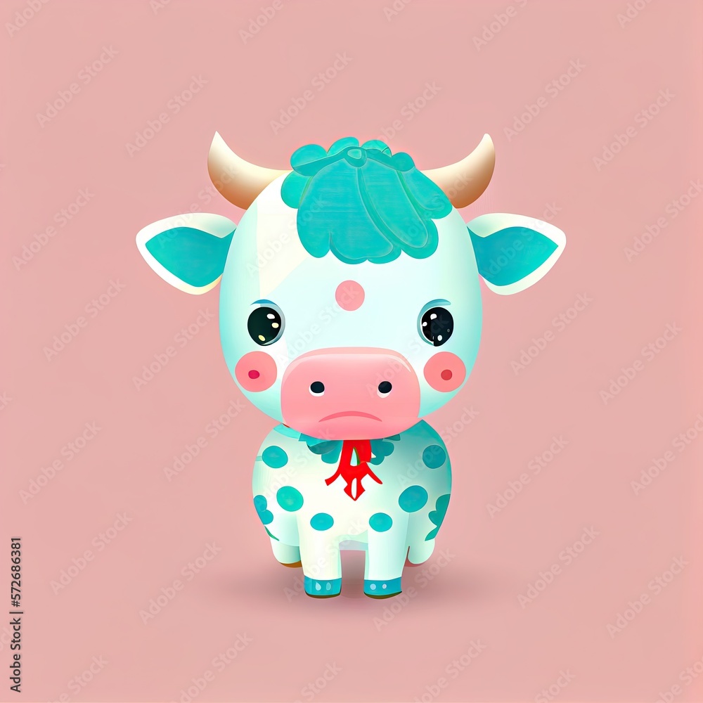Fototapeta premium cartoon cow