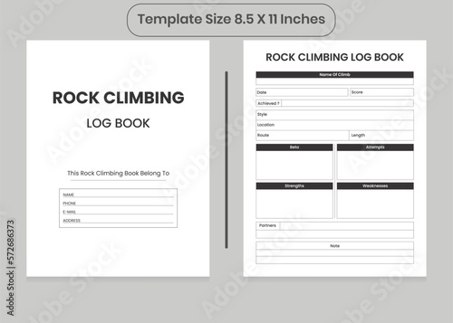 Rock Climbing Log Book and KDP Interior